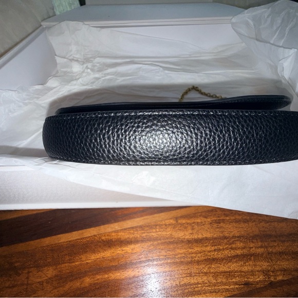 Tahari Black Crossbody Bag with Gold Accents - Picture 4 of 6